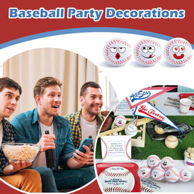 Cyclescrux mini baseball stress ball Face 04, ideal for party toss games and cheers.