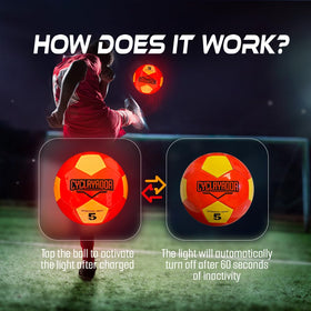 Cyclryador rechargeable ball with pump beside backpack for camping fun.