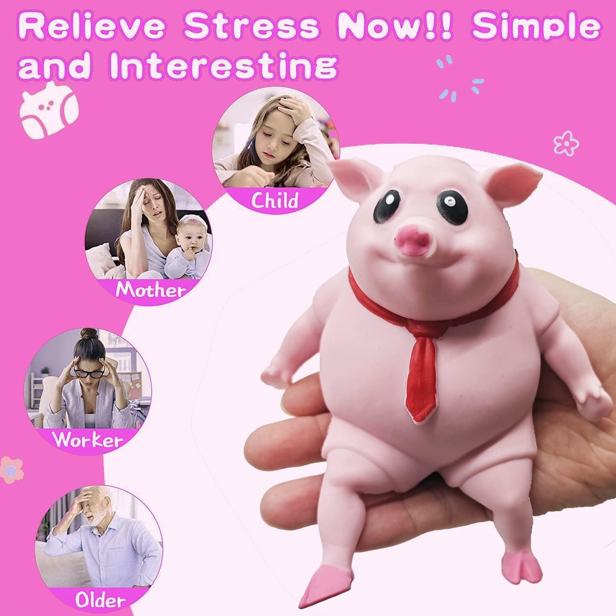 CYICTOY pig stress toy is a fun gift for kids and adults.