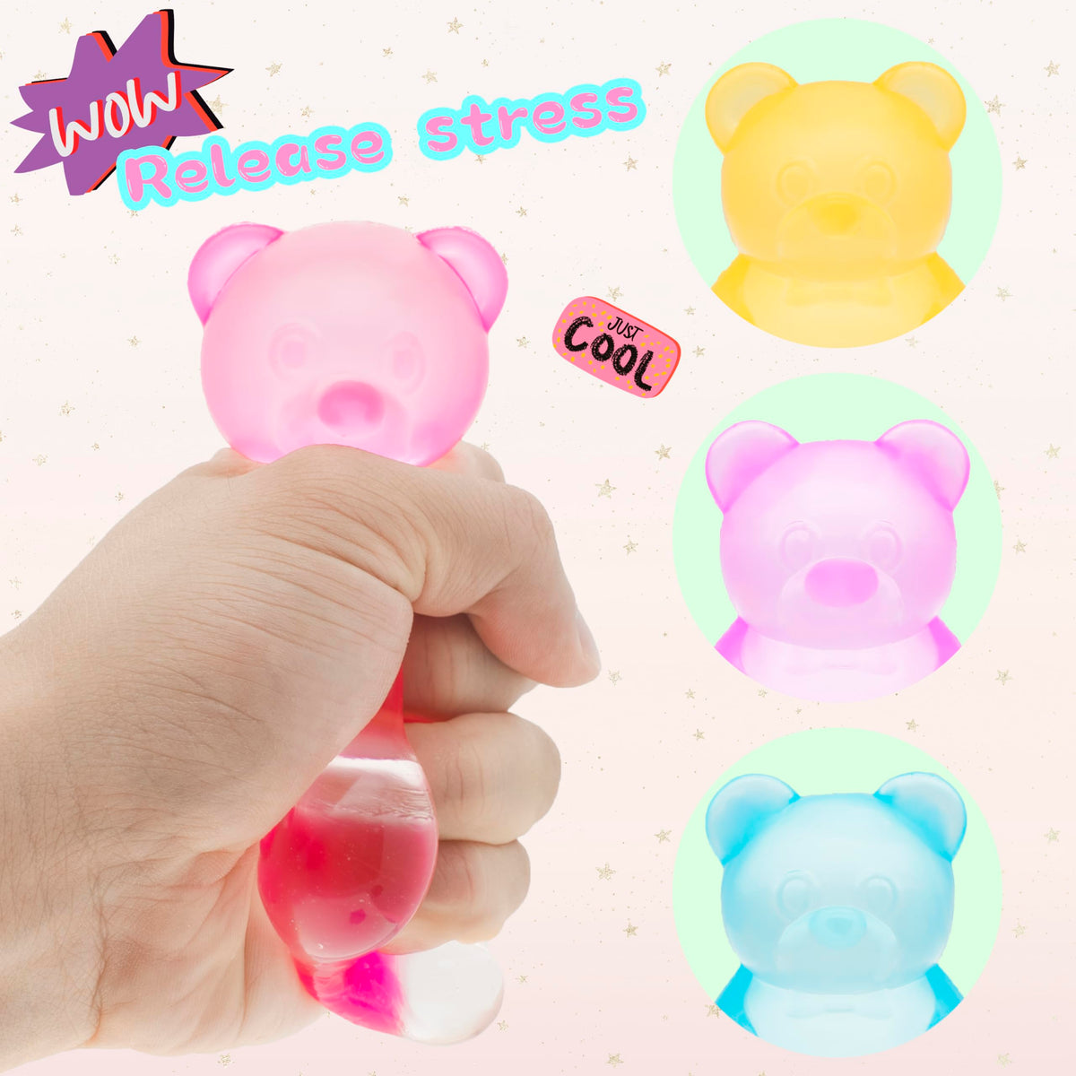 CYICTOY hand squeezing a high-density stress ball for durable relief
