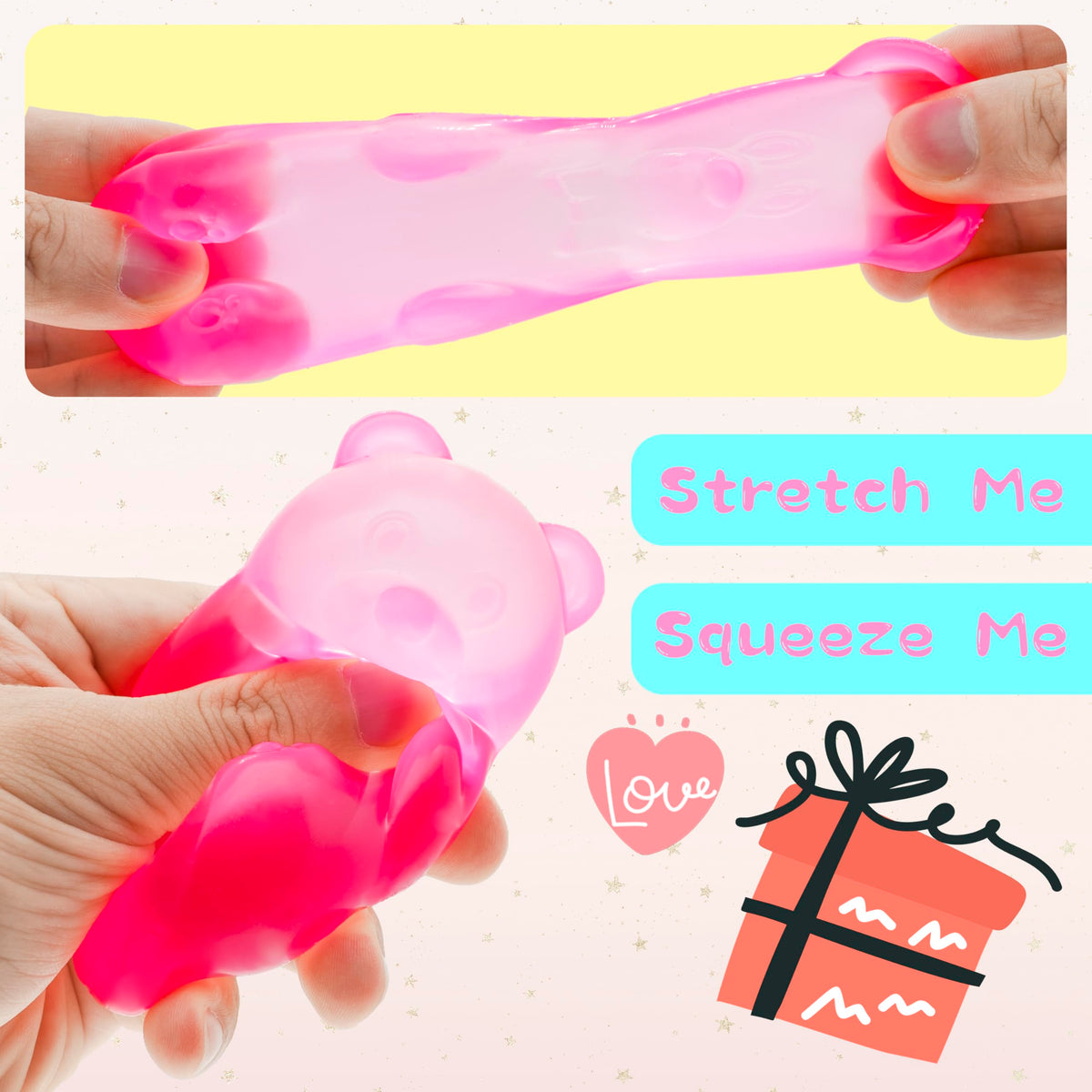 CYICTOY two-pack stress bear squishy for sharing or doubled venting sessions