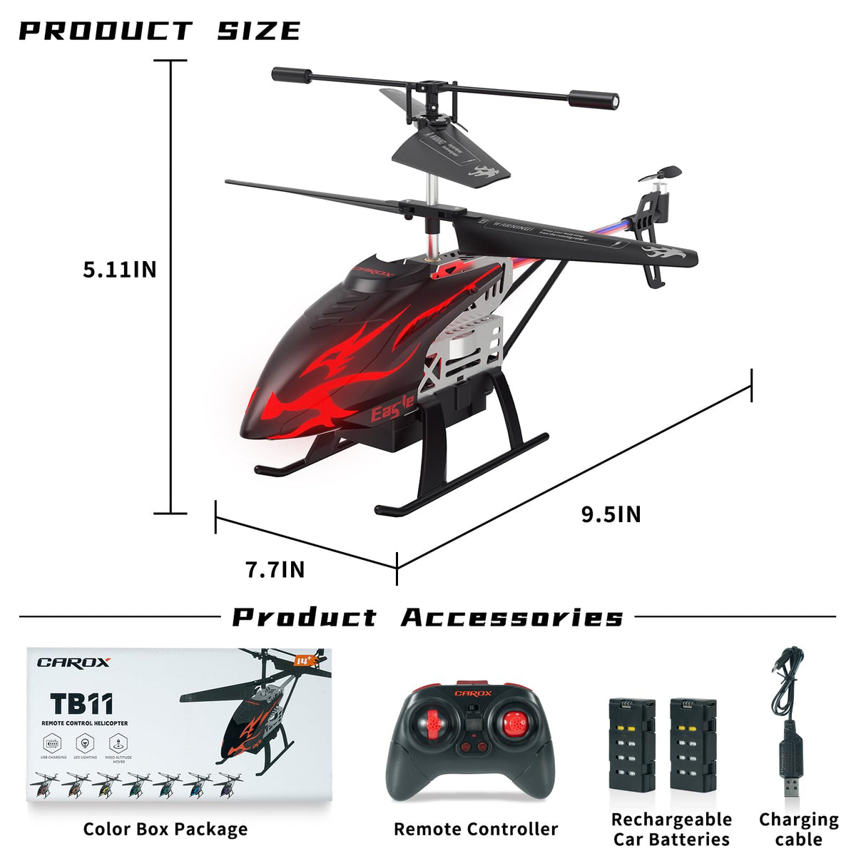 CYLION helicopter's alloy frame protects components during crashes.