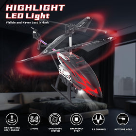 CYLION helicopter ships with two rechargeable batteries for extended play sessions.