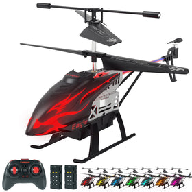 CYLION RC helicopter with LED lights for engaging indoor flights and enhanced visibility.
