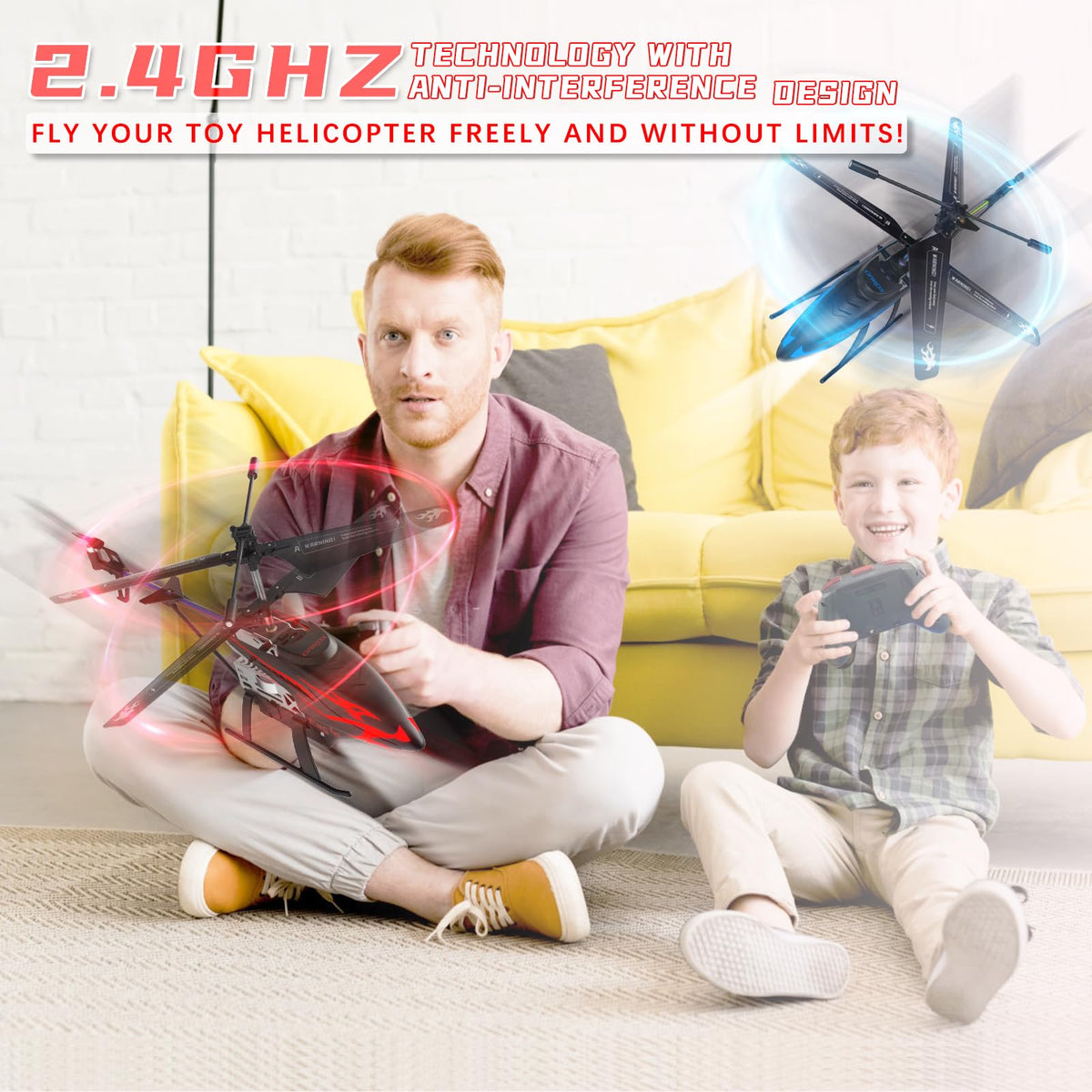 CYLION uses 2.4GHz technology for long-range, interference-free control.
