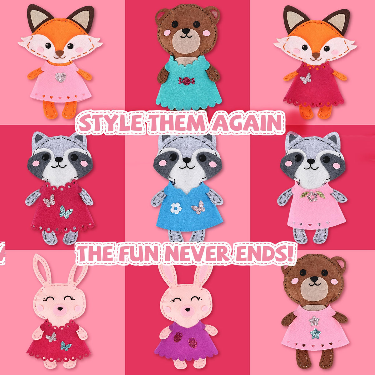 Cymbana Kid Sewing Bunny Dress Accessories: express creativity with glitter outfits
