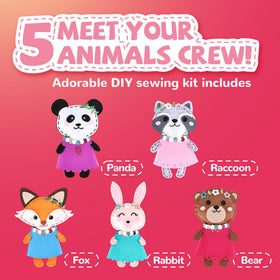 Cymbana Kid Sewing Fox Buddy Dress Accessories: customize your fox friend with glitter accents