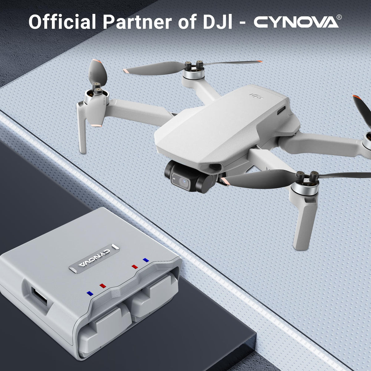 CYNOVA DJI Mini 4K charging hub safety design details.