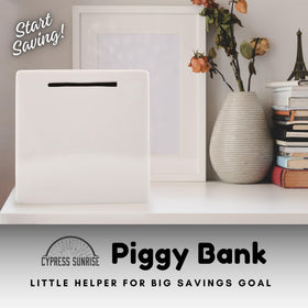 Cypress Sunrise DIY friendly ceramic bank for personalization projects.