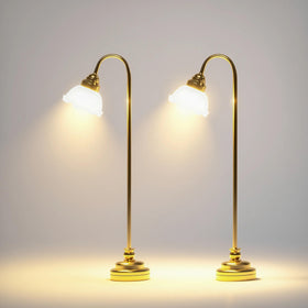 Cyraft 1:12 scale lamp with metal base adds lifelike dollhouse lighting.