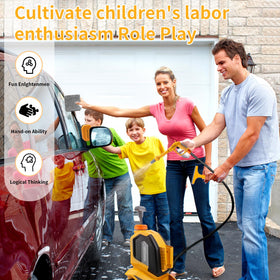 CZOALX manual pressure washer in action demonstrates safe interactive water play