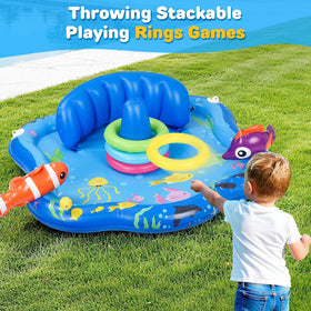 CZCUUDZ splash pad fountain fishes trigger gentle water play for babies.