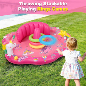 CZCUUDZ inflatable backrest keeps baby stable and comfortable during water play.