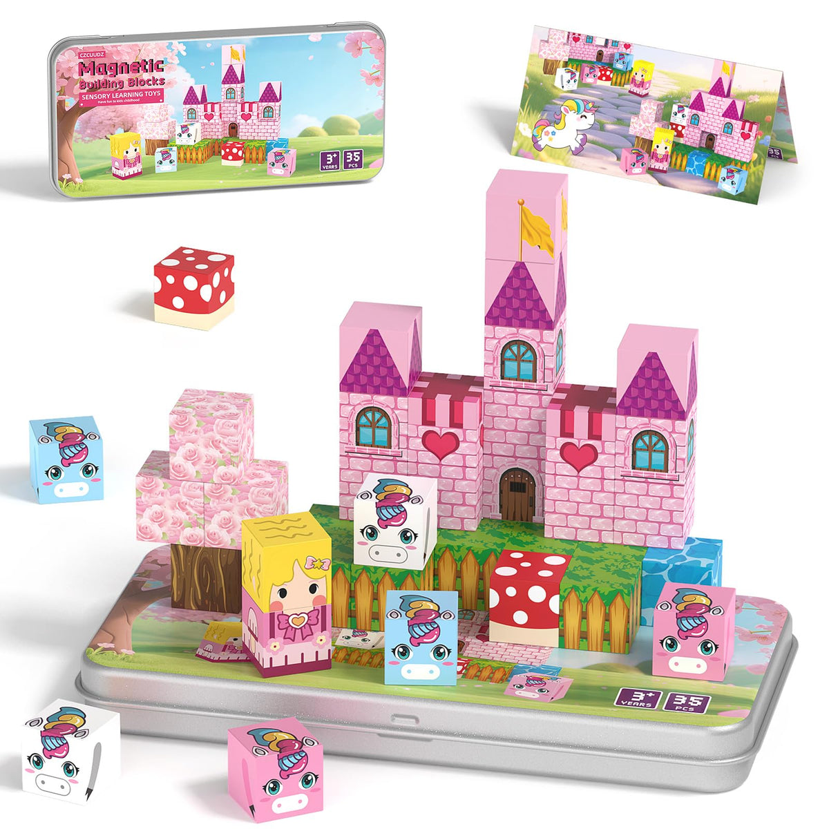 CZCUUDZ mini magnetic blocks travel box keeps kids creatively engaged on trips