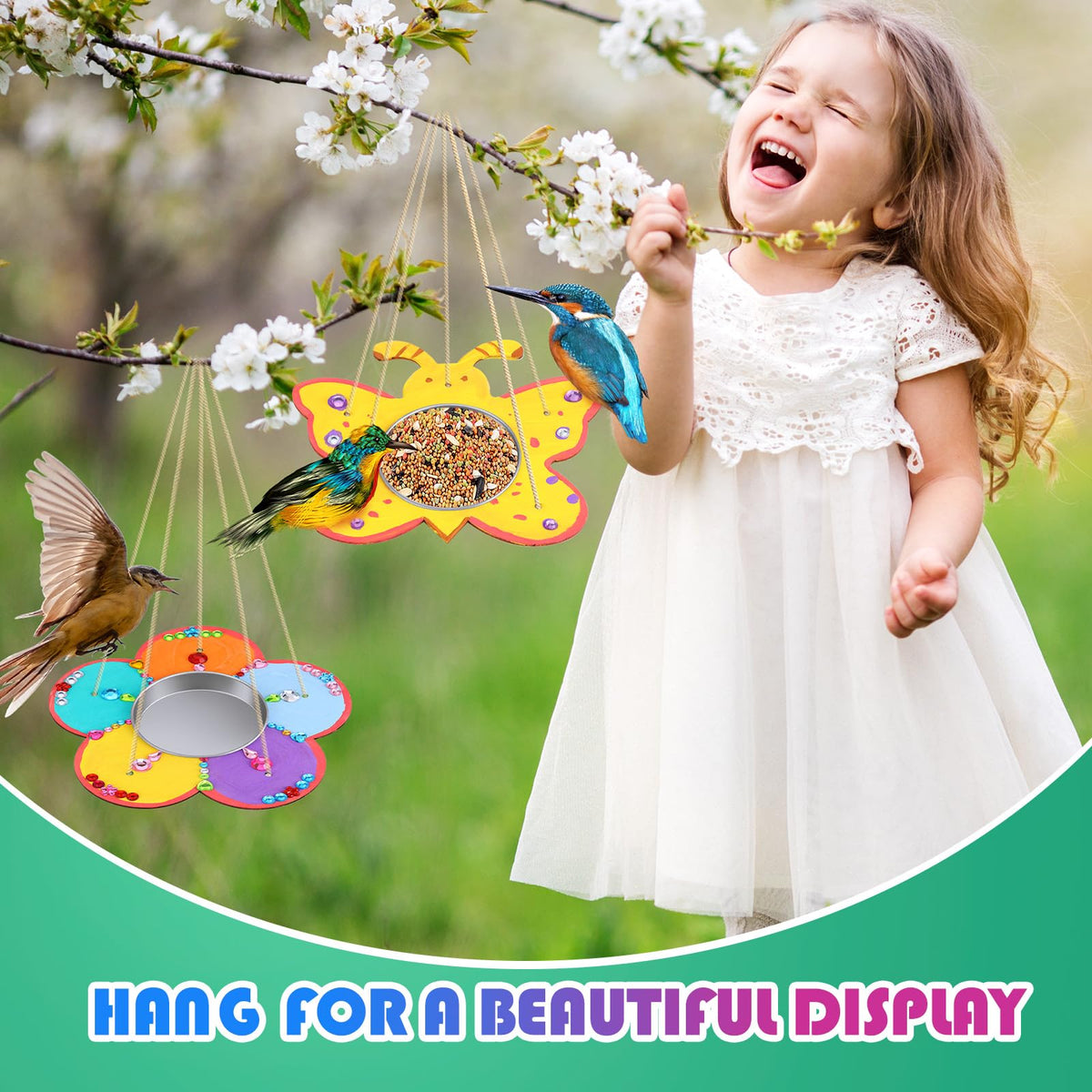 Czlotyh rope for hanging bird feeder, sturdy outdoor display.