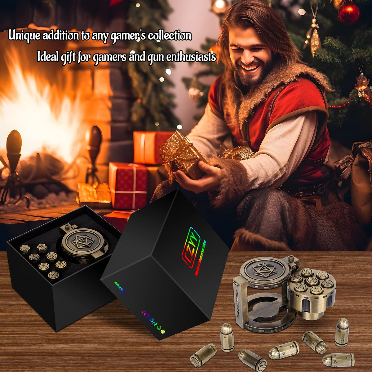 CZYY bullet dice gift set for gamers and collectors.