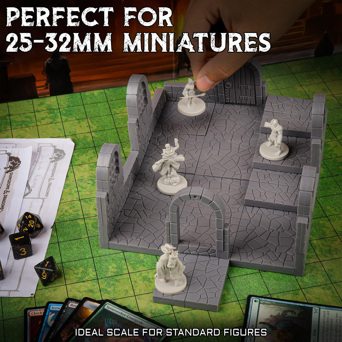CZYY 25–32mm miniatures compatible tiles support D&D campaigns.