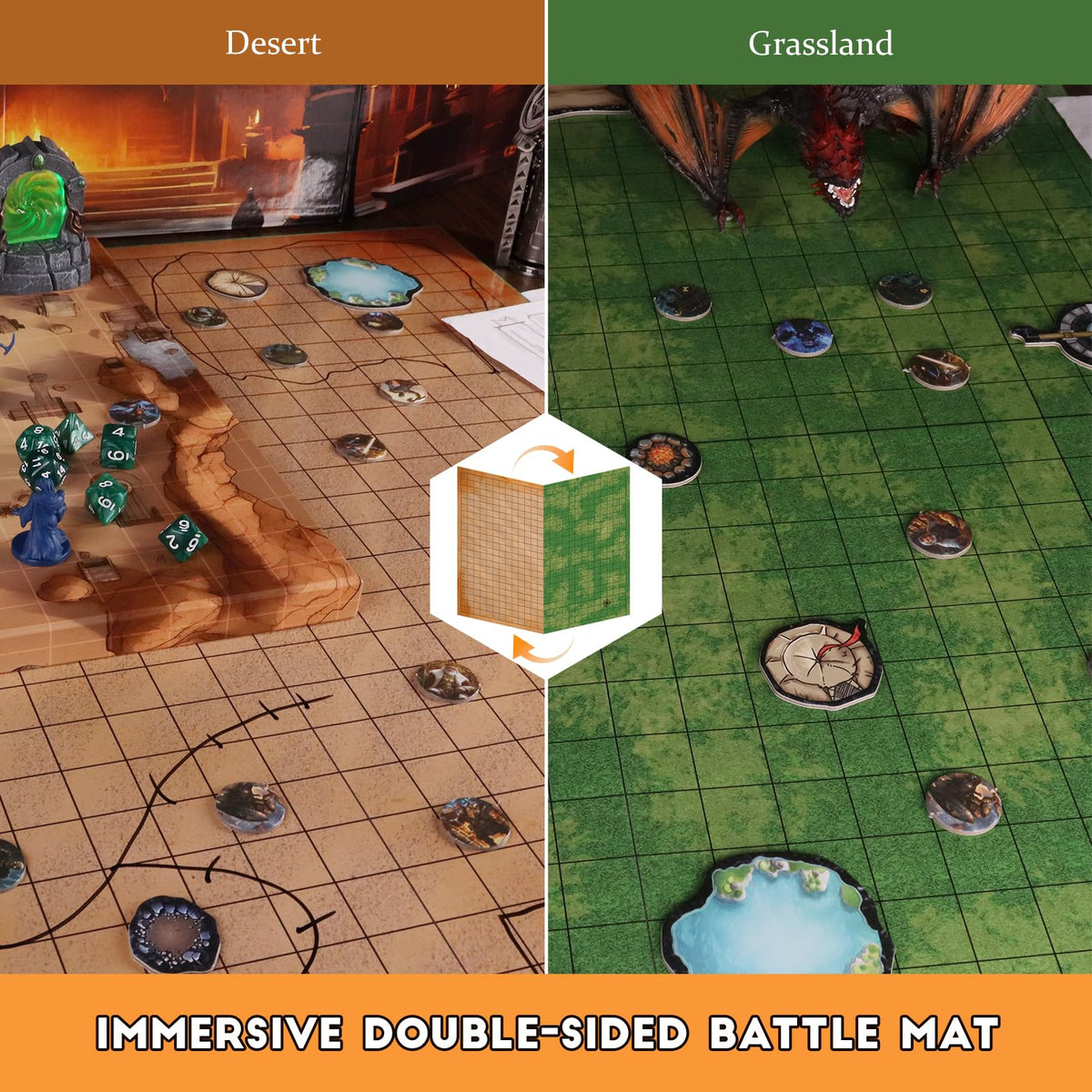 CZYY desert terrain on the mat for dynamic desert encounters