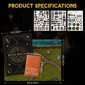 CZYY portable RPG terrain kit fits backpacks for game nights on the go
