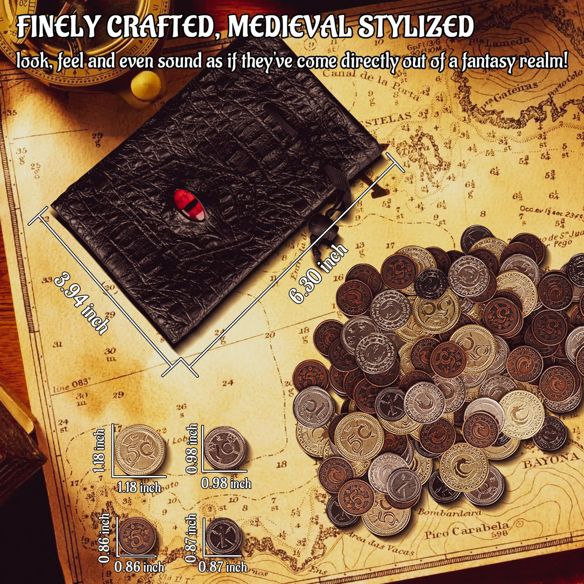 CZYY DND coins on a tabletop evoke immersive currency in play