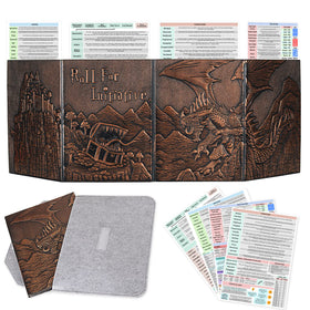 CZYY DND screen shows faux leather dragon emboss for immersive gameplay