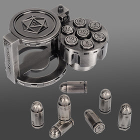 CZYY metal bullet D20 dice with crisp engravings for reliable rolls.