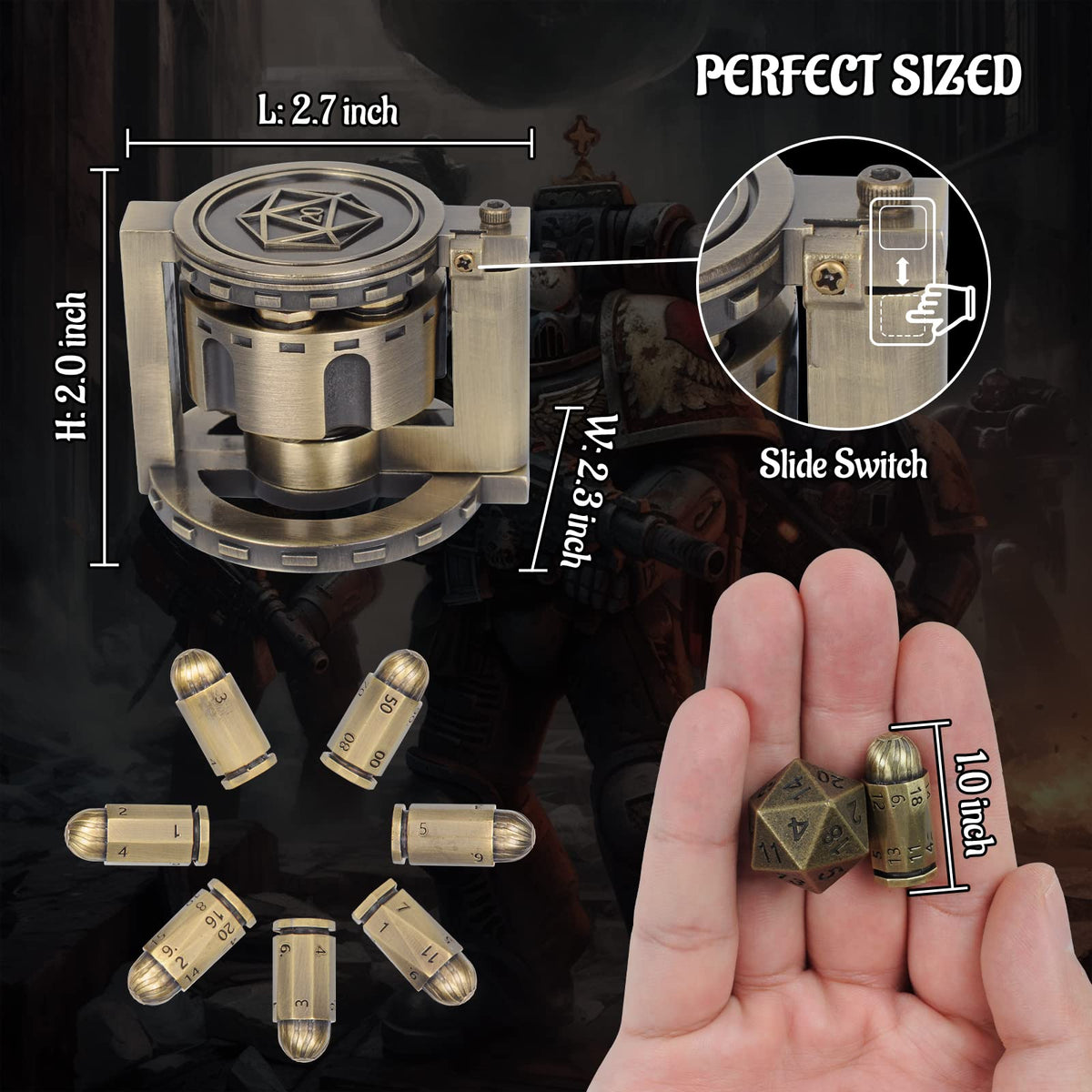 CZYY seven-die polyhedral set suitable for D and sci-fi campaigns.