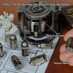 CZYY spinning revolver cylinder container stores dice and serves as a fidget accessory.