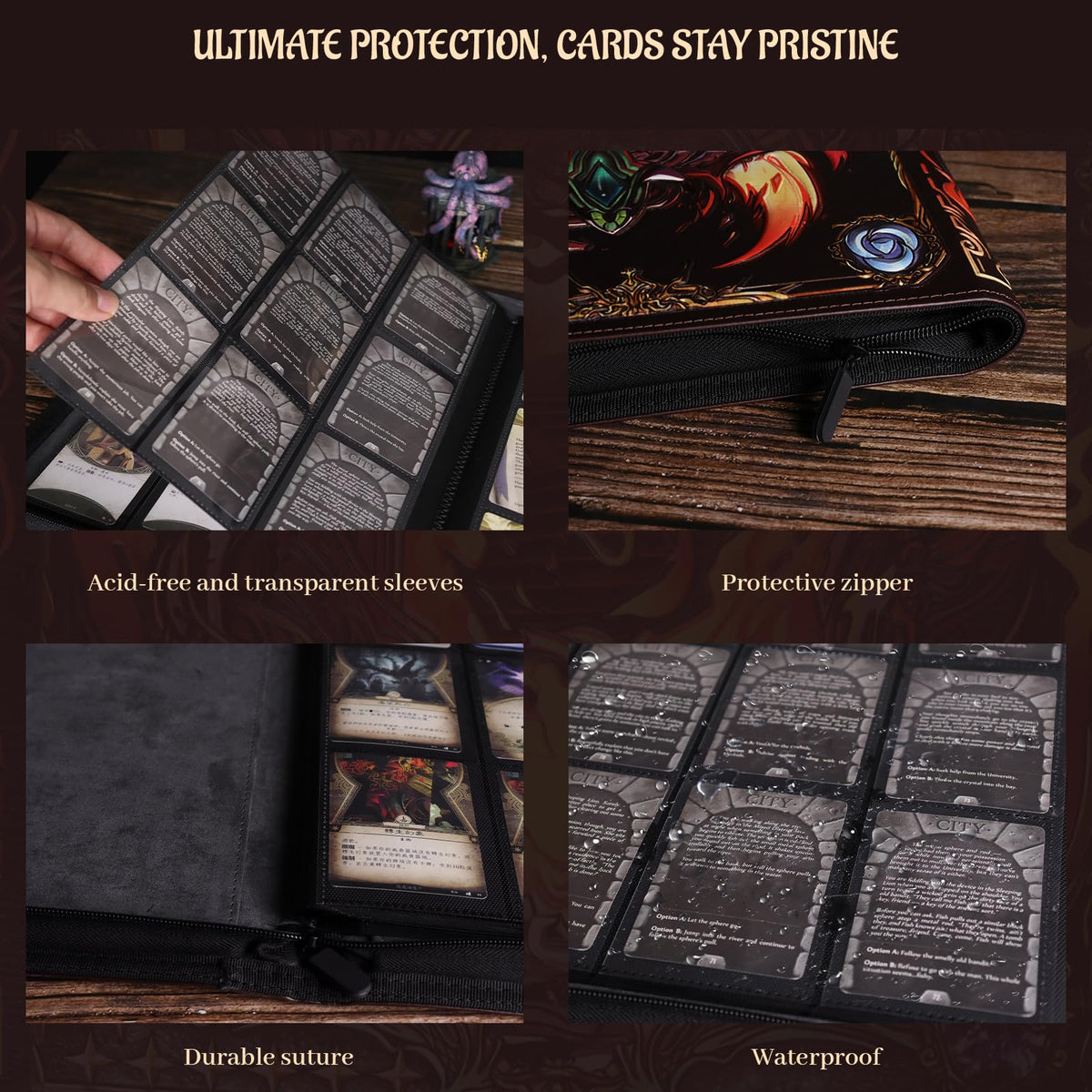 CZYY binder with zipper closure protects MTG and sport cards