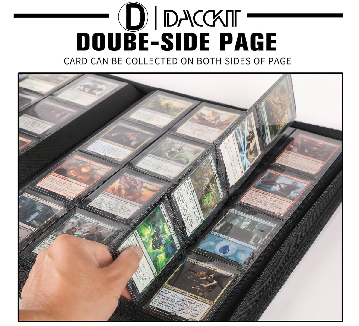 D DACCKIT zipper protection keeps cards secure when not in use.