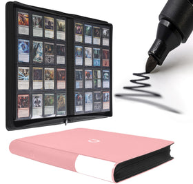 D DACCKIT card binder front cover in light pink, stylish and organized.