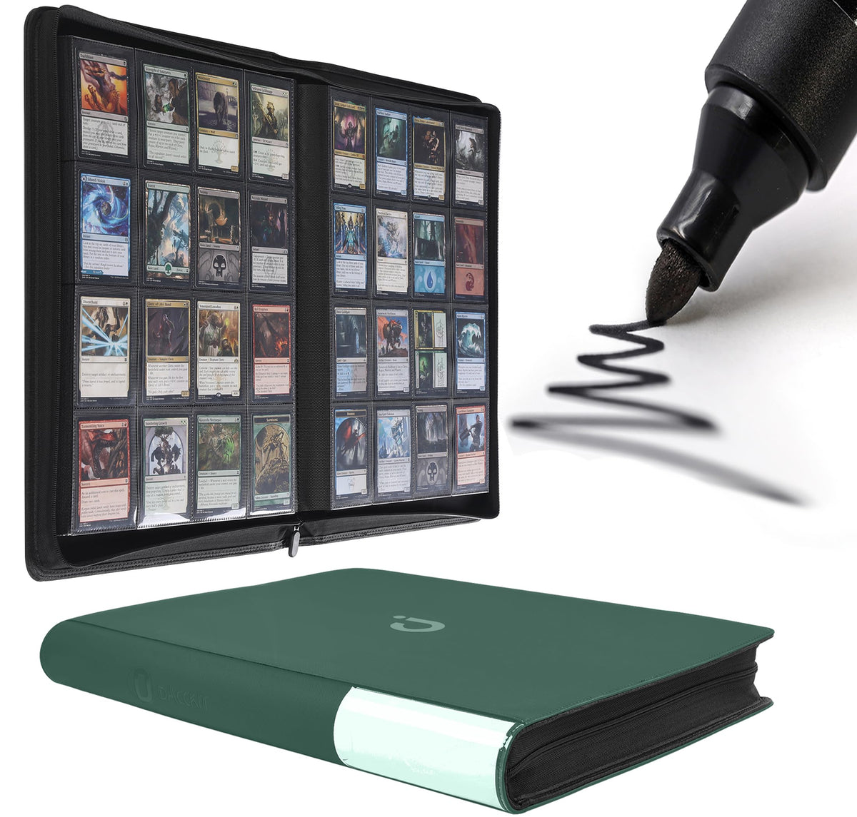 D DACCKIT card binder front cover for quick access to your collection