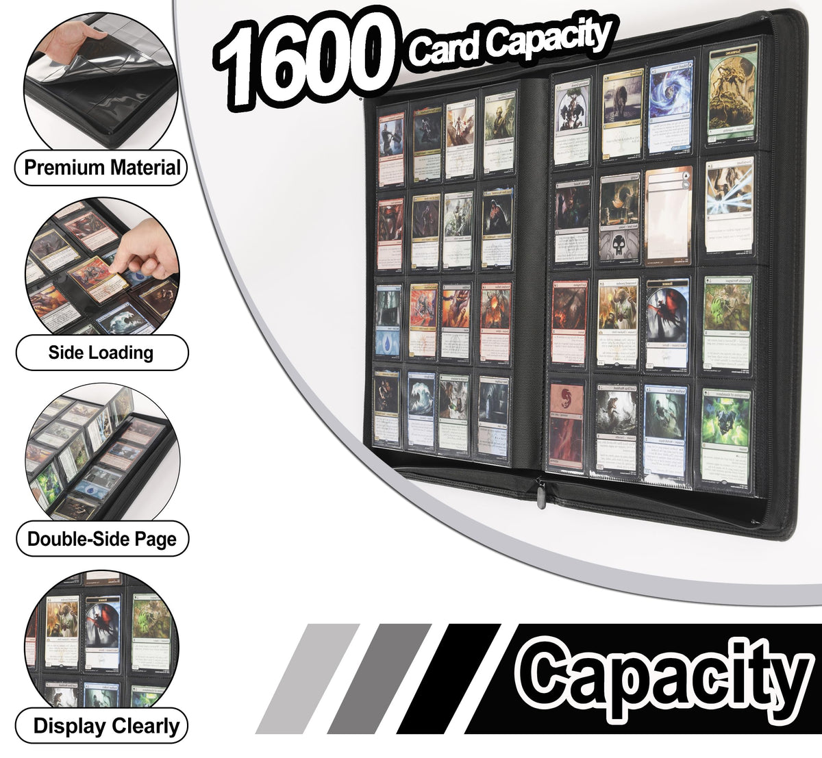 D DACCKIT card binder 16-pocket side label system for quick sorting