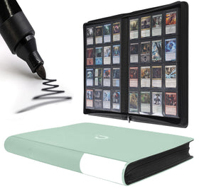 D DACCKIT Premium Card Binder front view showing 16-pocket layout for secure storage.