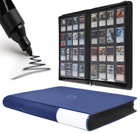 D DACCKIT premium card binder 16-pocket open view showcasing large capacity