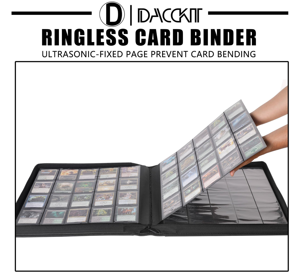 Side-label system on a D DACCKIT binder enables quick identification of sets.