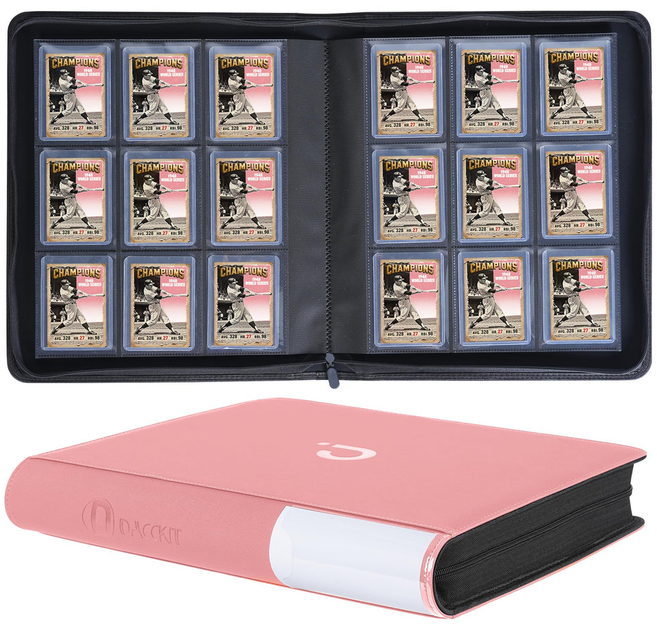D DACCKIT top loader binder with 288-card capacity for organized collections
