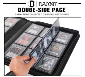 Binder supports 288 top loaders for large card collections.