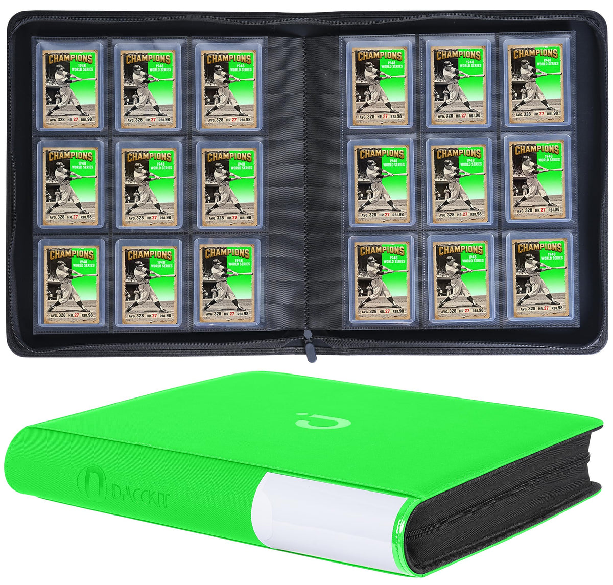 D DACCKIT Top Loader Binder closed cover shows durable protection for your card collection