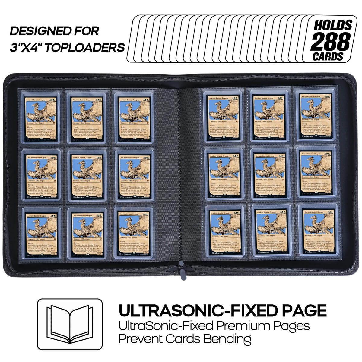 D DACCKIT binder features padded front and rear covers for added protection.