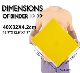 View inside binder illustrating pocket layout for organized card storage.