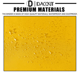 Binder demonstrates water and dust resistance to safeguard cards.