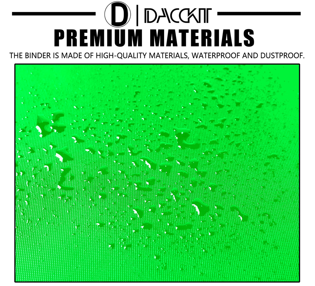 D DACCKIT Binder with zipper closure secures cards when not in use