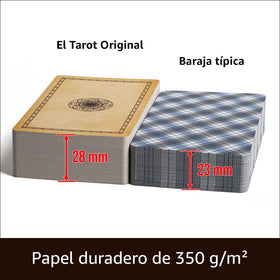 Da Brigh Tarot Original is printed on sturdy 350 gsm art paper for durability.
