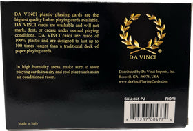 DA VINCI Fiori poker-size cards highlight jumbo index for easy readability.
