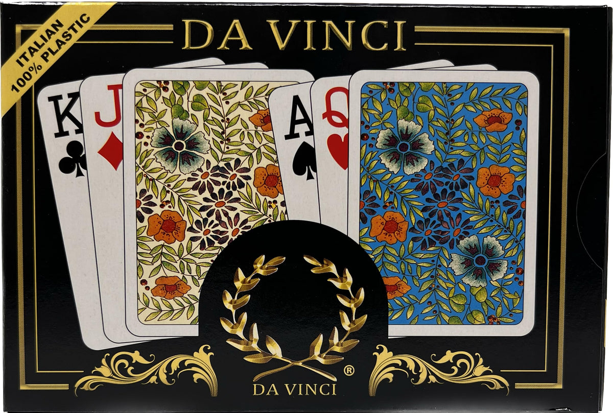 DA VINCI Fiori two-deck set supports casual and serious card games.
