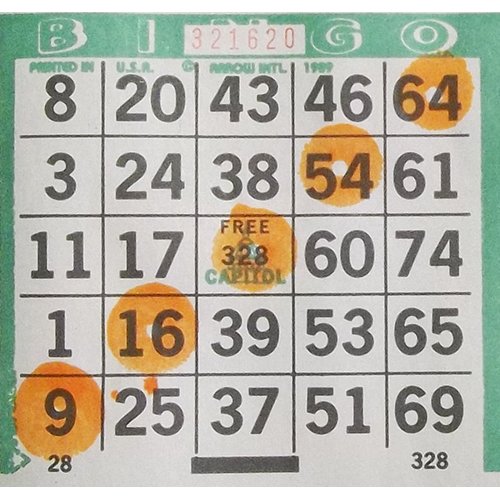 Dab-O-Ink bingo dauber in use demonstrating quick, clean application.