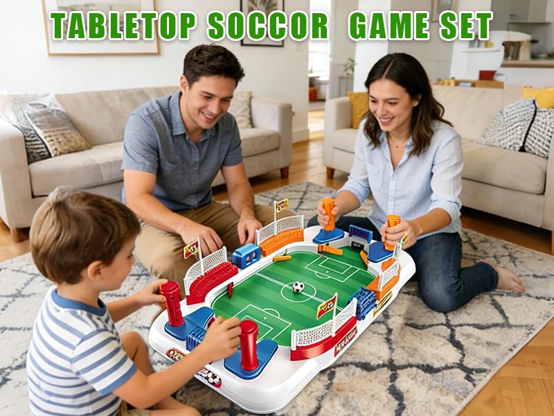 Daboot Mini Soccer Table Game fits in a backpack for travel.