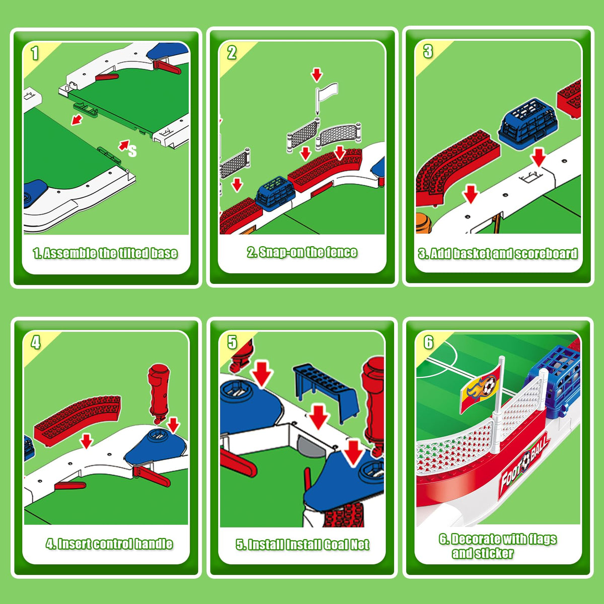 Daboot Mini Soccer Table Game durable controllers withstand regular use.