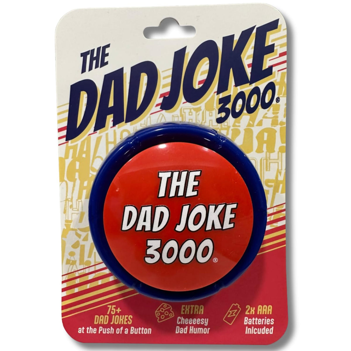 The Dad Joke 3000 button press ready to unleash a family friendly punchline